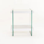 OPAL 45x45cm 8MM TEMPERED GLASS SIDE TABLE