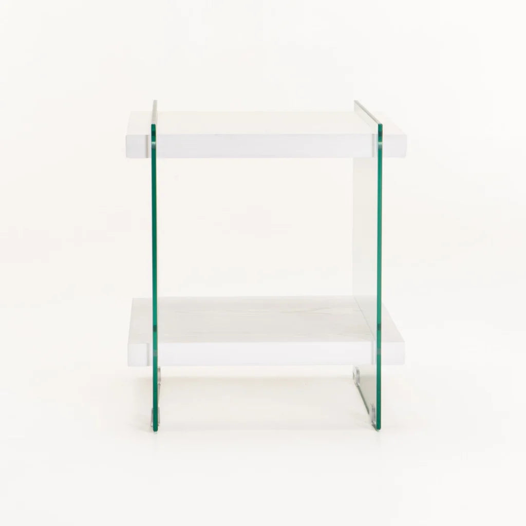 OPAL 45x45cm 8MM TEMPERED GLASS SIDE TABLE