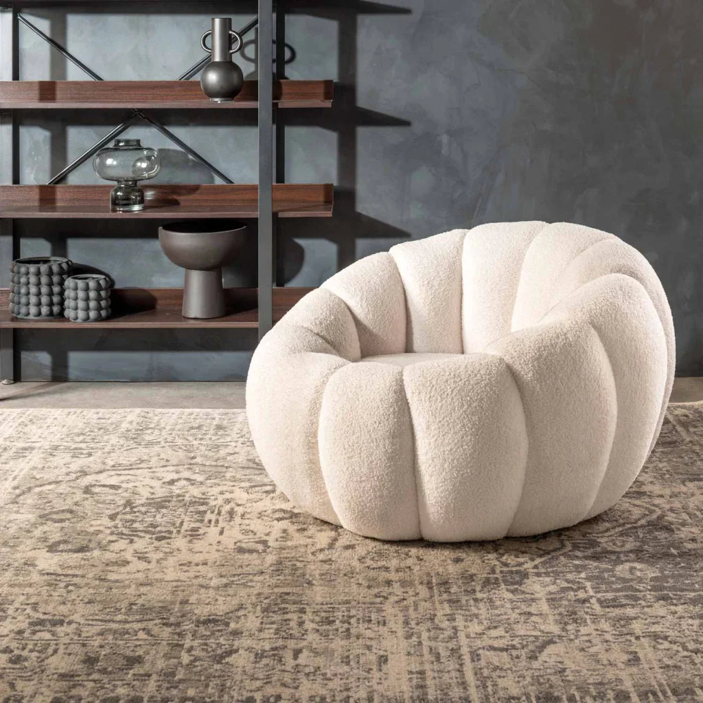 PEARL FLEECE FABRIC CHAIR