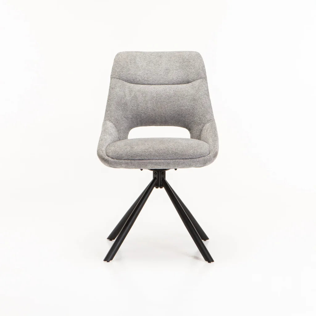 PRATO FABRIC SWIVEL DINING CHAIR