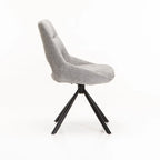 PRATO FABRIC SWIVEL DINING CHAIR