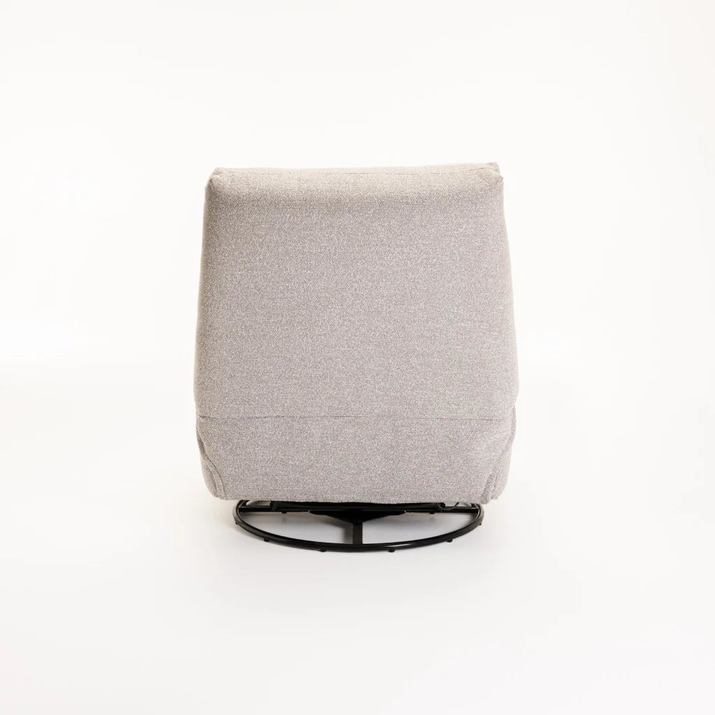 RENZO FABRIC ARMLESS SWIVEL RECLINER