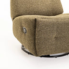 RENZO FABRIC ARMLESS SWIVEL RECLINER