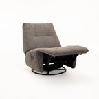 RENZO FABRIC ARMLESS SWIVEL RECLINER