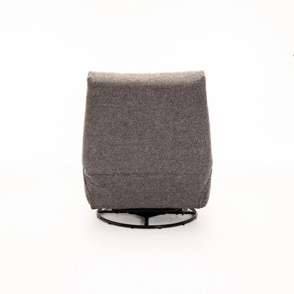 RENZO FABRIC ARMLESS SWIVEL RECLINER