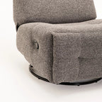 RENZO FABRIC ARMLESS SWIVEL RECLINER