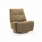 RENZO FABRIC ARMLESS SWIVEL RECLINER
