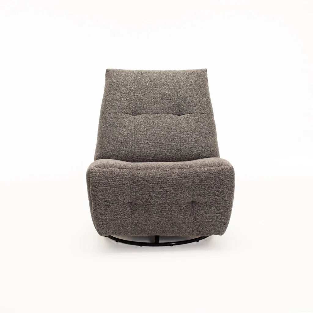 RENZO FABRIC ARMLESS SWIVEL RECLINER