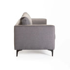 SANTINO FABRIC 3 SEATER COUCH - BLACK LEG