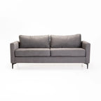 SANTINO FABRIC 3 SEATER COUCH - BLACK LEG