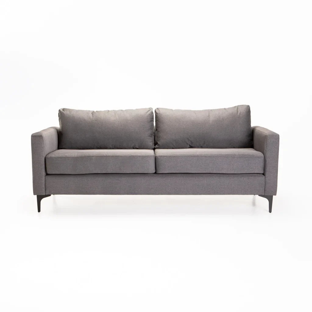 SANTINO FABRIC 3 SEATER COUCH - BLACK LEG