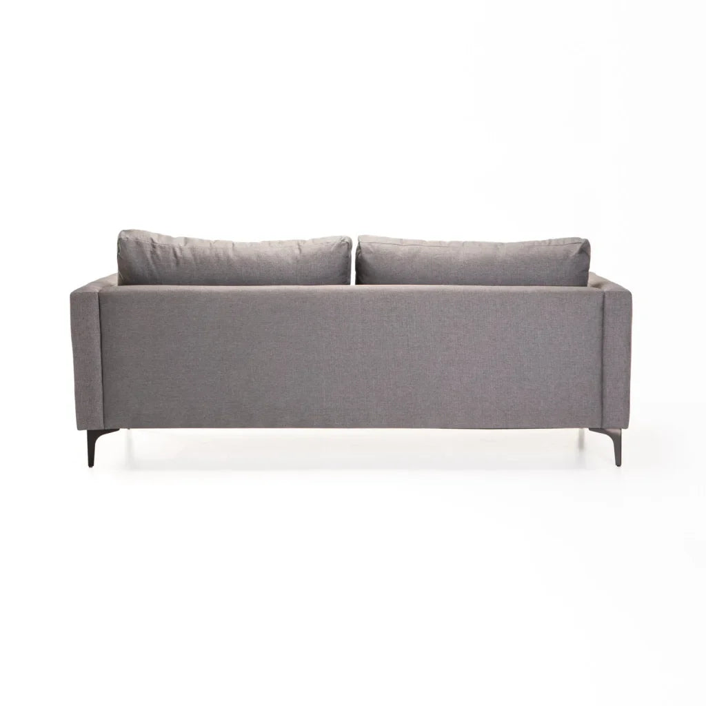 SANTINO FABRIC 3 SEATER COUCH - BLACK LEG