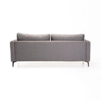 SANTINO FABRIC 3 SEATER COUCH - BLACK LEG
