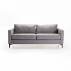 SANTINO FABRIC 3 SEATER COUCH - BLACK LEG