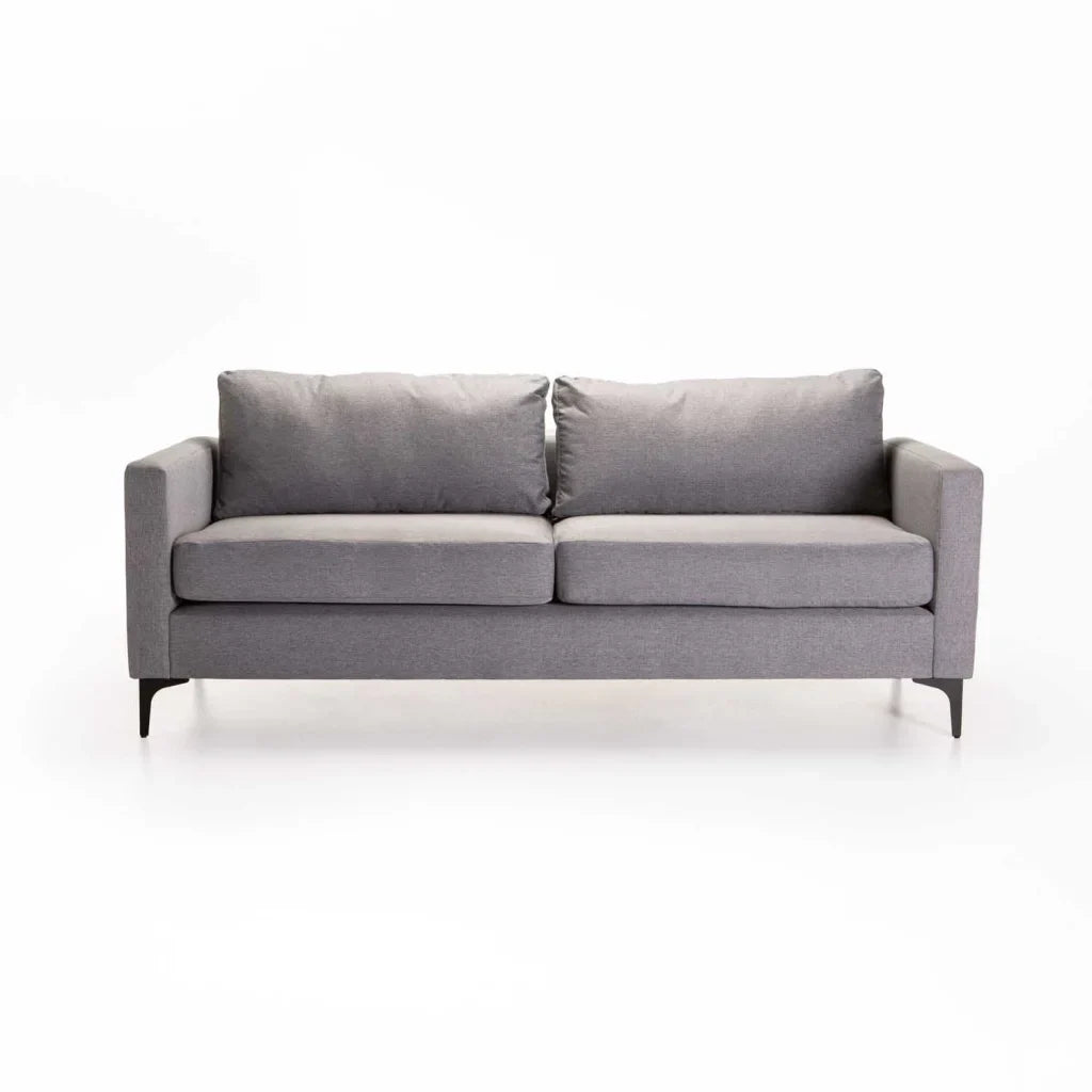 SANTINO FABRIC 3 SEATER COUCH - BLACK LEG