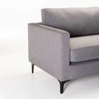 SANTINO FABRIC 3 SEATER COUCH - BLACK LEG