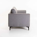 SANTINO FABRIC 3 SEATER COUCH - BLACK LEG