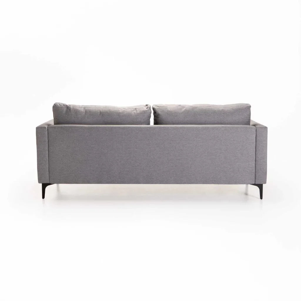 SANTINO FABRIC 3 SEATER COUCH - BLACK LEG