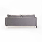 SANTINO FABRIC 3 SEATER COUCH - BLACK LEG