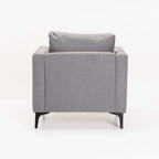 SANTINO FABRIC ARMCHAIR - BLACK LEG