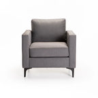 SANTINO FABRIC ARMCHAIR - BLACK LEG