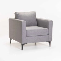 SANTINO FABRIC ARMCHAIR - BLACK LEG