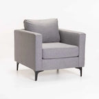SANTINO FABRIC ARMCHAIR - BLACK LEG