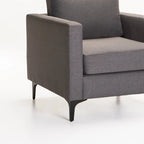 SANTINO FABRIC ARMCHAIR - BLACK LEG