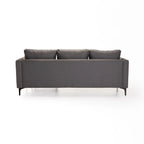 SANTINO FABRIC CORNER CHAISE - BLACK LEG