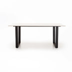 SHAW 180x90cm STONE TOP DINING TABLE - WHITE
