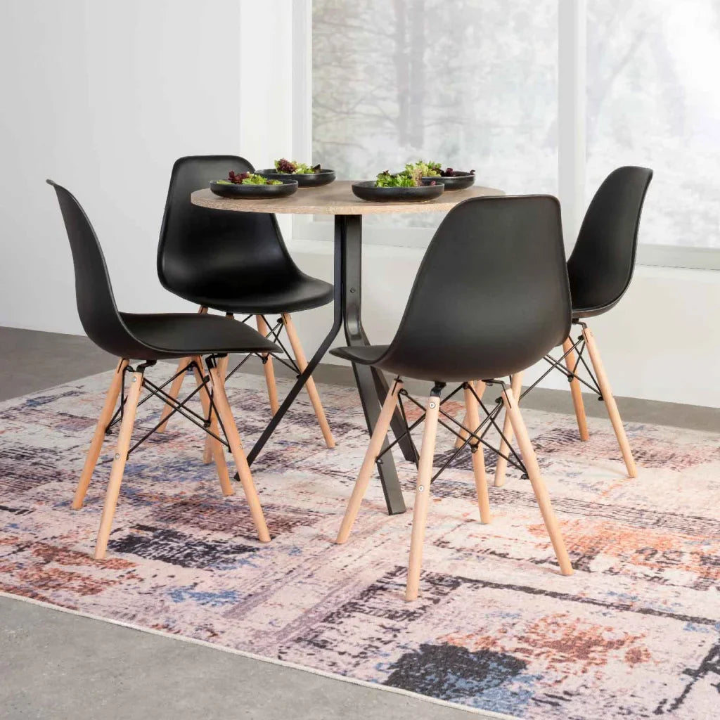 SHAY 80cm ROUND TOP DINING TABLE - OAK