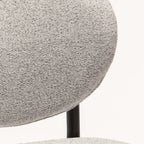 VIOLA WOODEN DINING CHAIR TEXTURED GREY WITH BLACK LEG