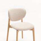 VIOLA WOODEN DINING CHAIR TEXTURED OATMEAL