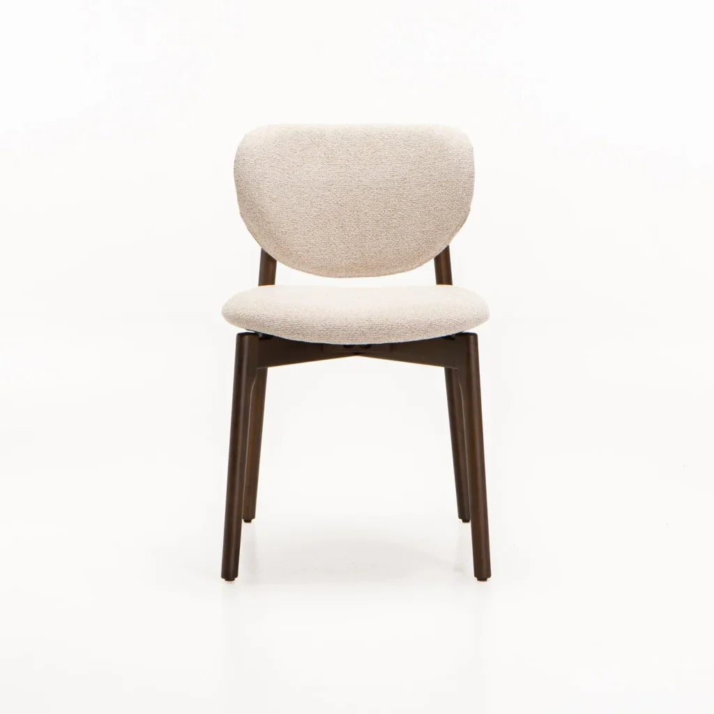 VIOLA WOODEN DINING CHAIR TEXTURED OATMEAL