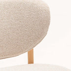 VIOLA WOODEN DINING CHAIR TEXTURED OATMEAL