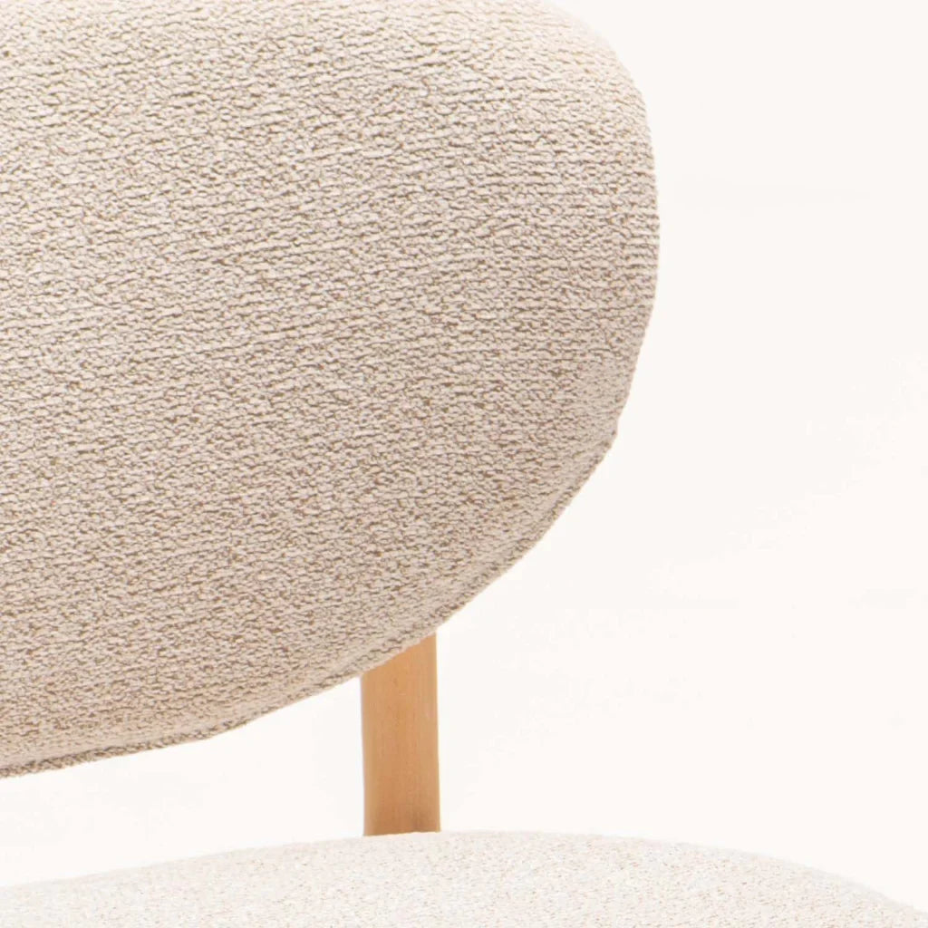 VIOLA WOODEN DINING CHAIR TEXTURED OATMEAL