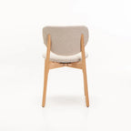 VIOLA WOODEN DINING CHAIR TEXTURED OATMEAL