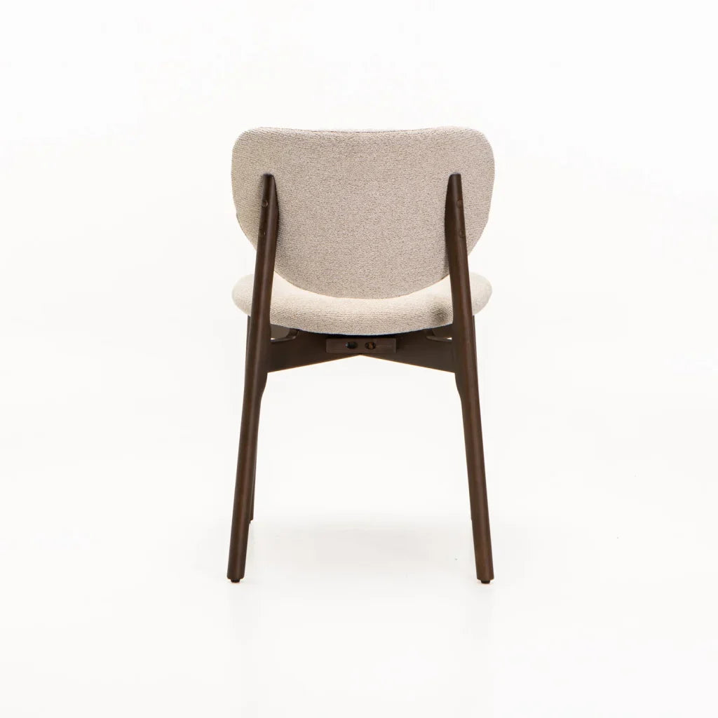 VIOLA WOODEN DINING CHAIR TEXTURED OATMEAL