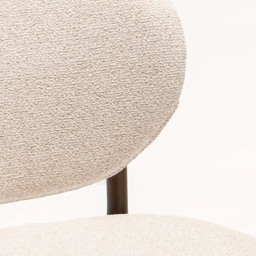 VIOLA WOODEN DINING CHAIR TEXTURED OATMEAL