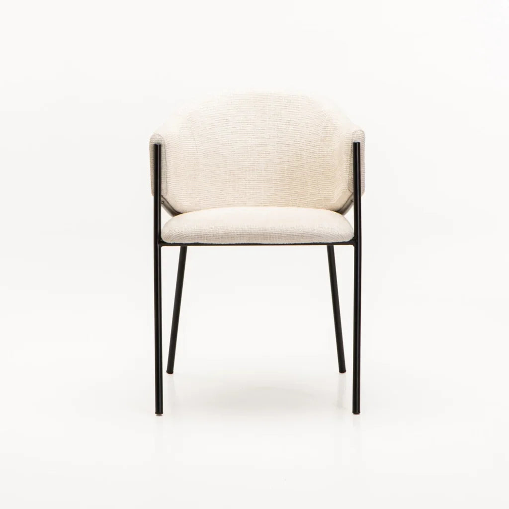 VIOLET TEXTURED FABRIC DINING CHAIR