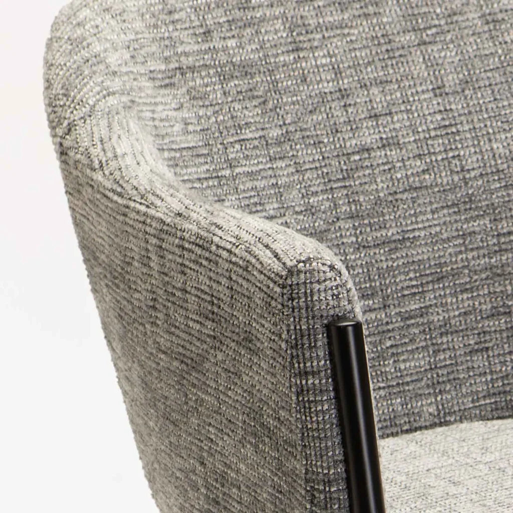 VIOLET TEXTURED FABRIC DINING CHAIR