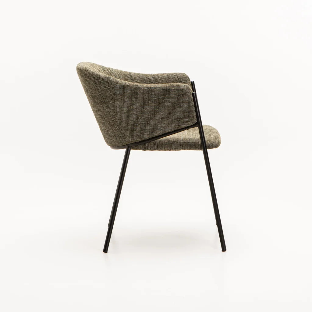 VIOLET TEXTURED FABRIC DINING CHAIR