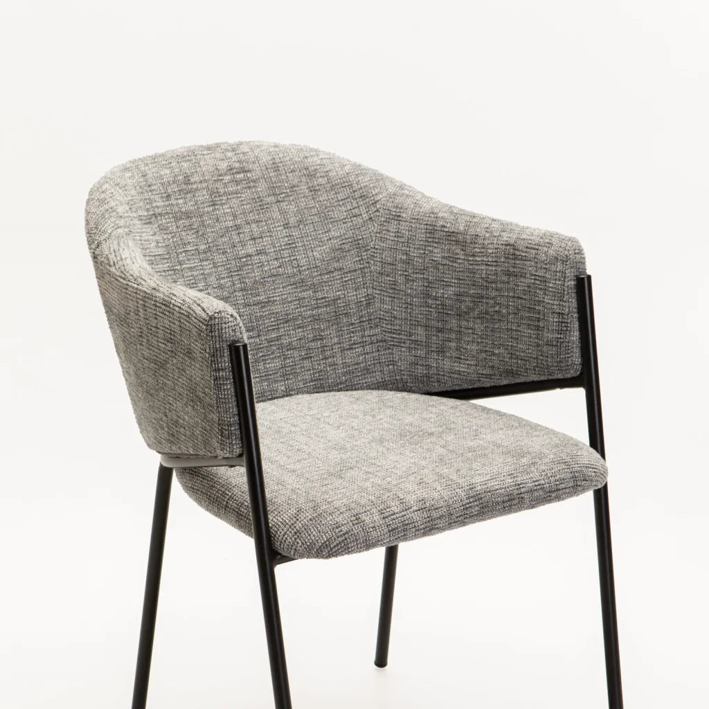 VIOLET TEXTURED FABRIC DINING CHAIR