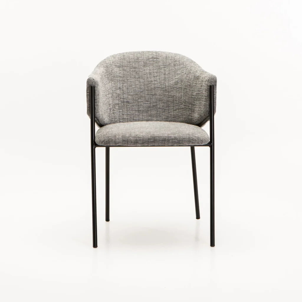 VIOLET TEXTURED FABRIC DINING CHAIR