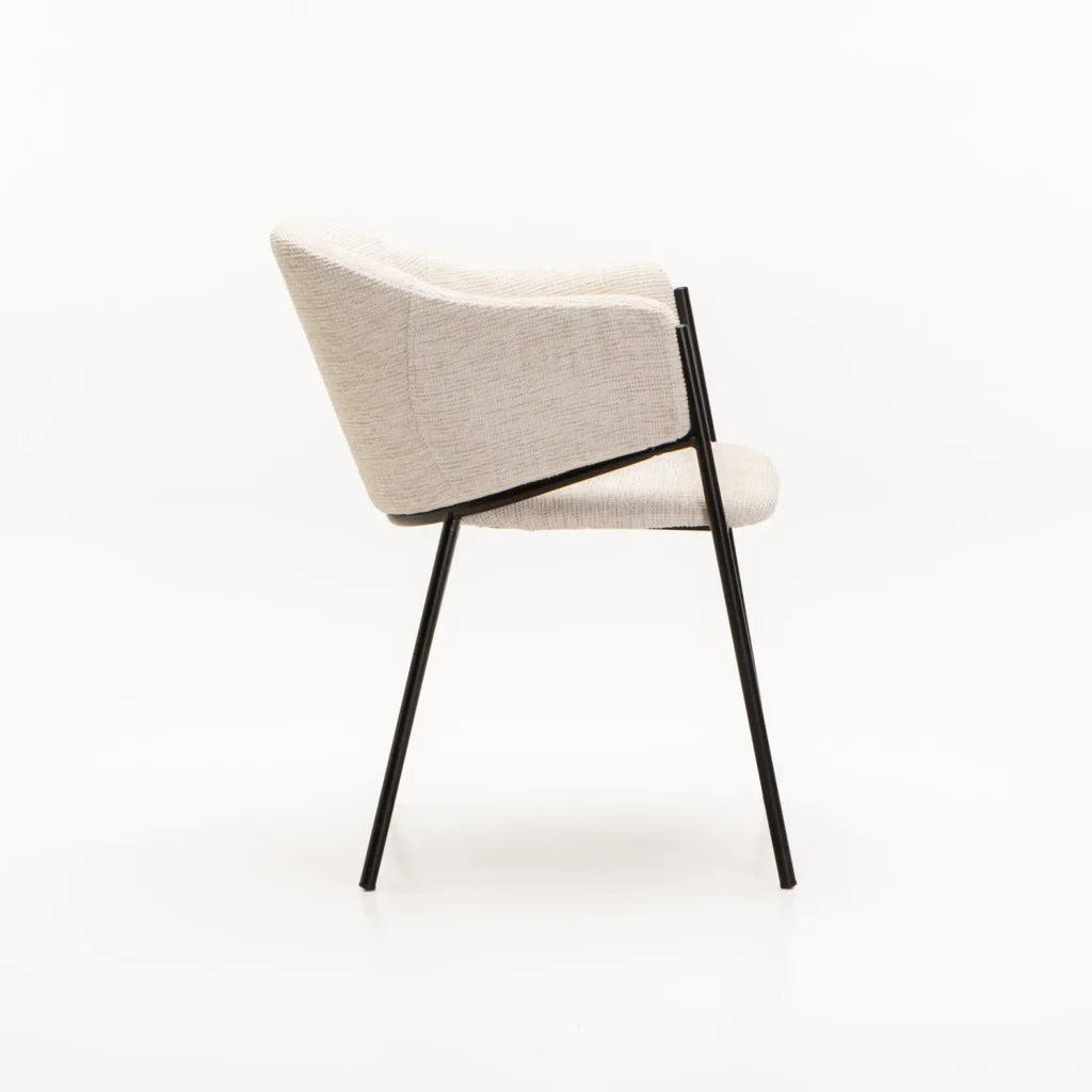 VIOLET TEXTURED FABRIC DINING CHAIR
