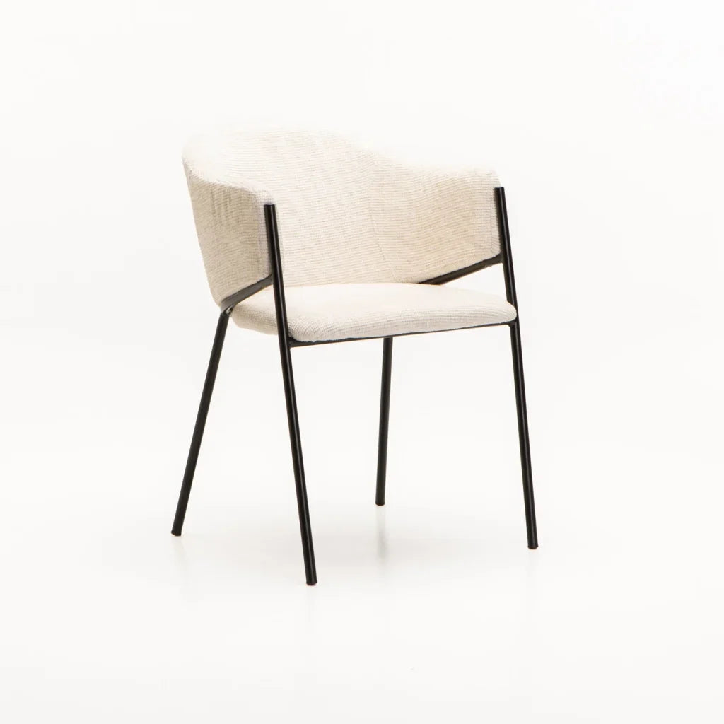 VIOLET TEXTURED FABRIC DINING CHAIR