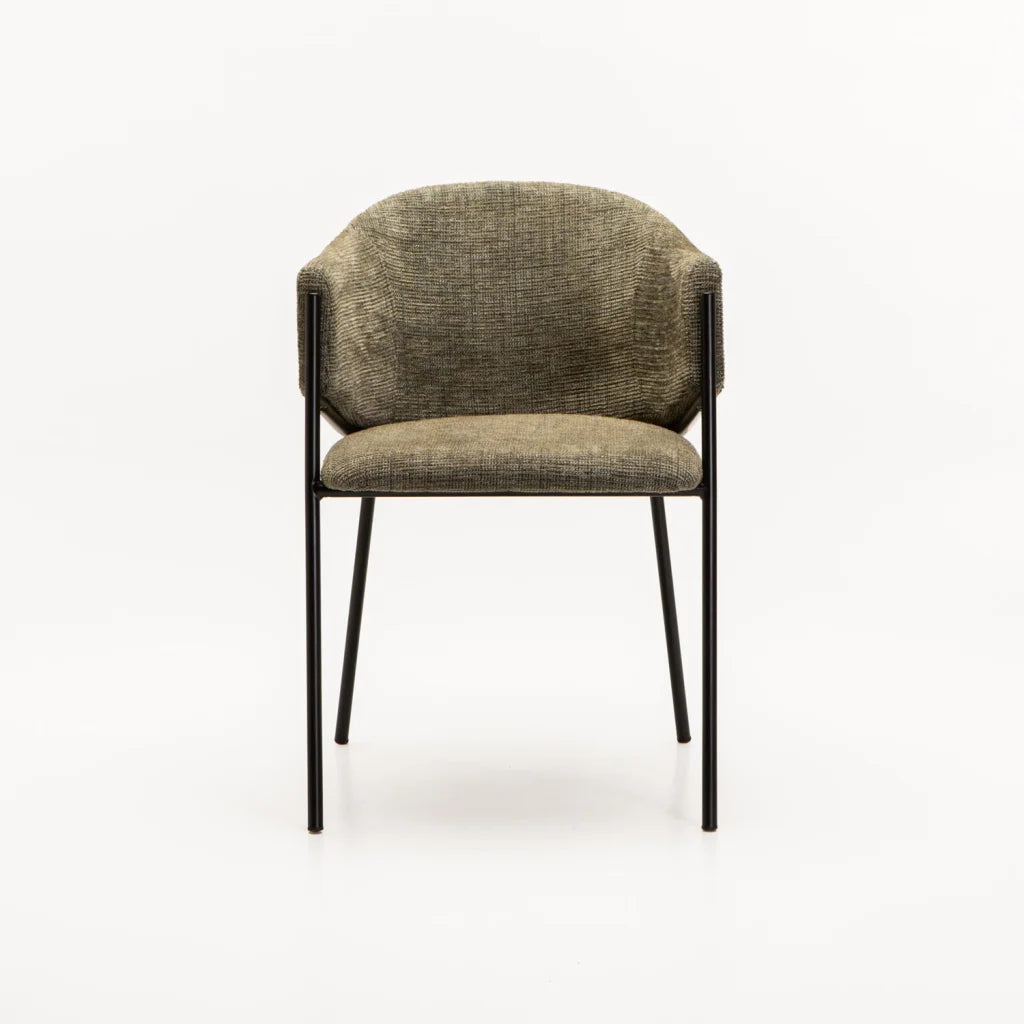 VIOLET TEXTURED FABRIC DINING CHAIR