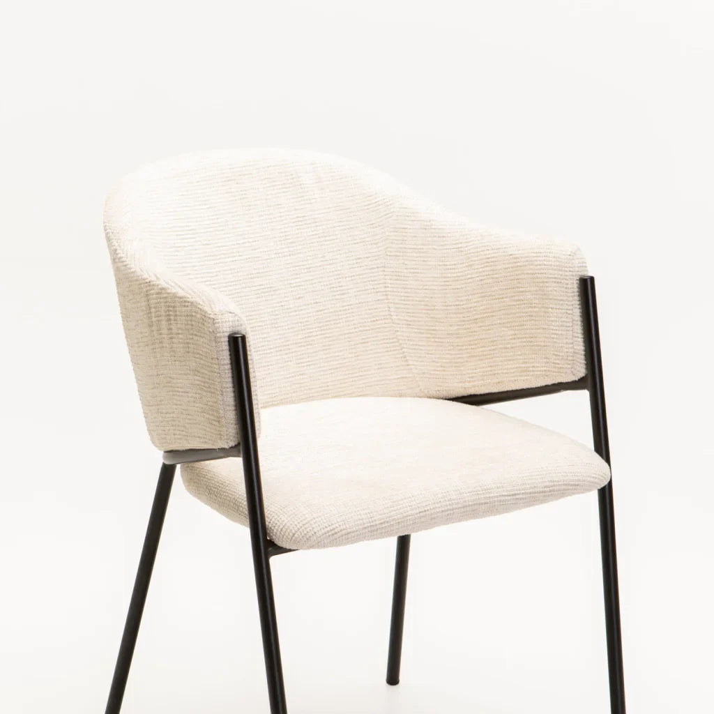 VIOLET TEXTURED FABRIC DINING CHAIR