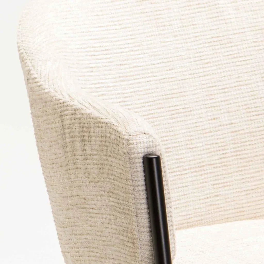 VIOLET TEXTURED FABRIC DINING CHAIR