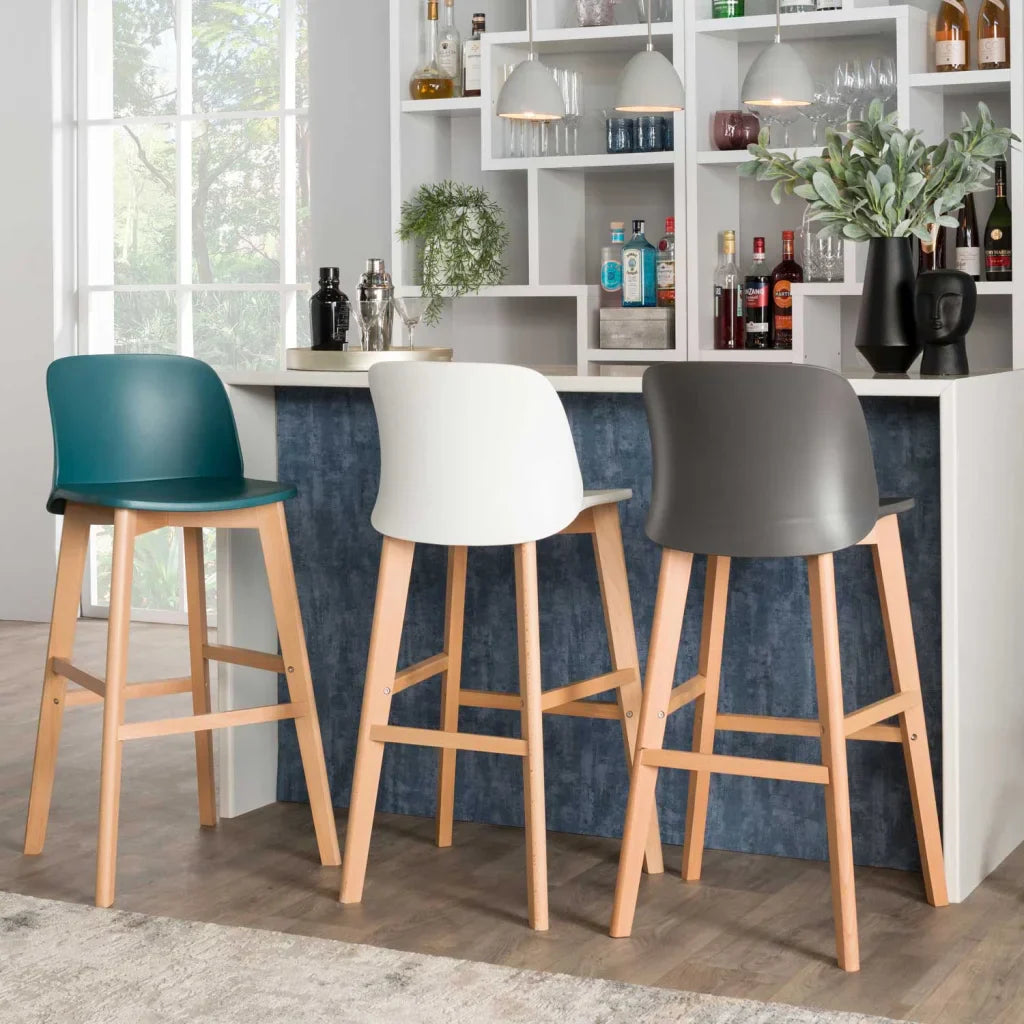 ZEN LUXURY WOODEN LEG KITCHEN STOOL